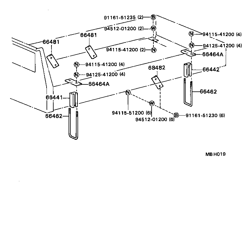  DYNA TOYOACE |  REAR BODY MOUNTING