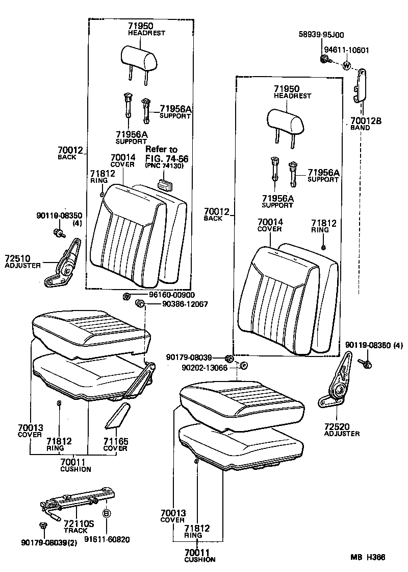  LITE TOWNACE TRUCK |  SEAT SEAT TRACK