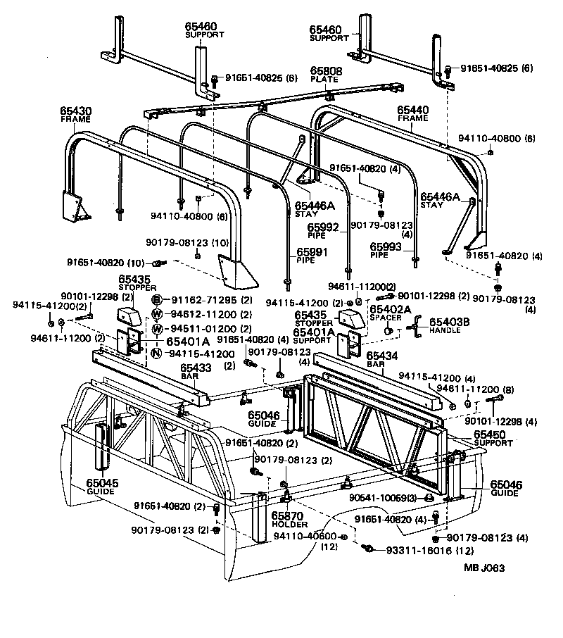  STOUT |  REAR BODY TOP CURTAIN ROOF PANEL