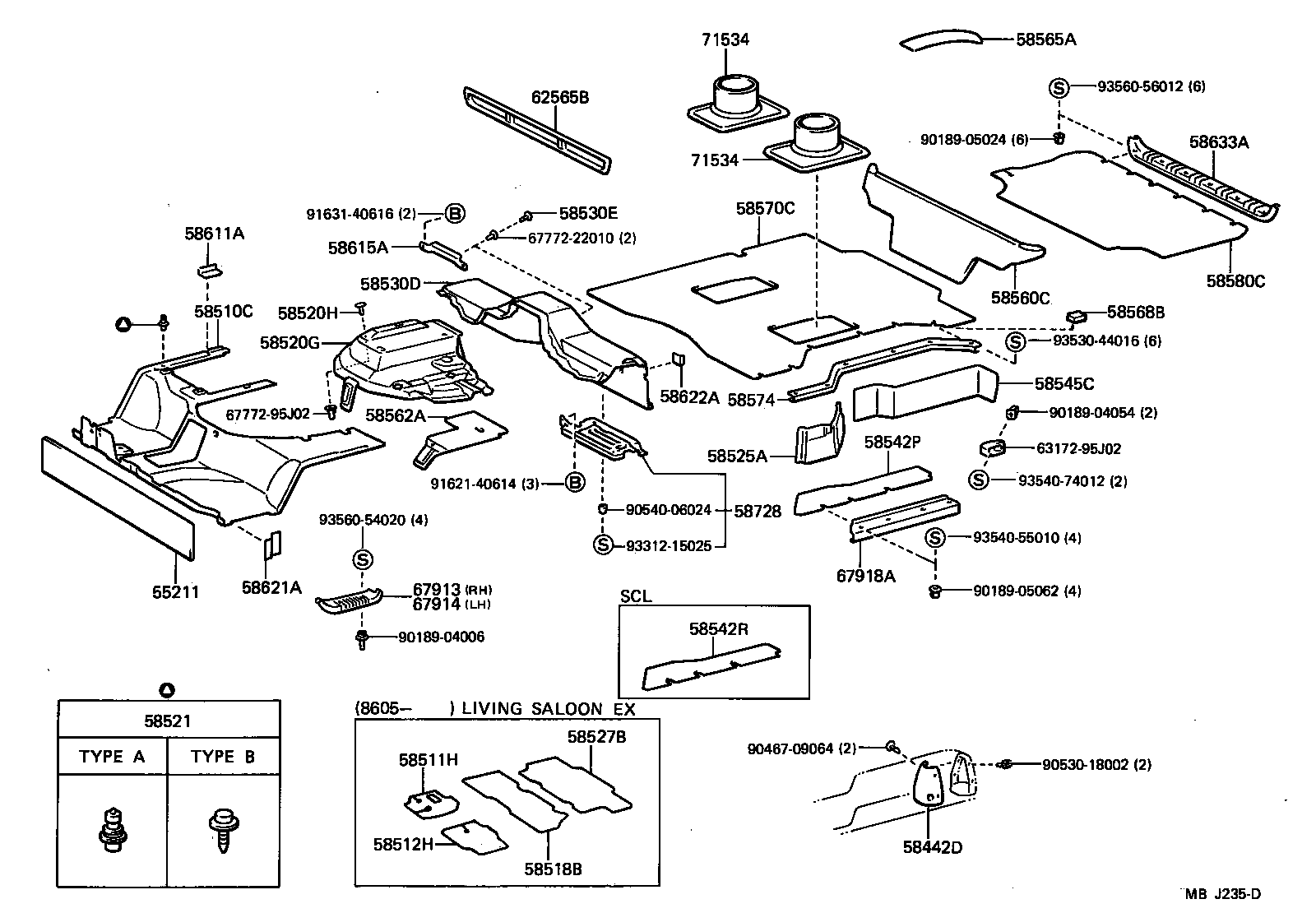  HIACE VAN WAGON |  FLOOR MAT SILENCER PAD