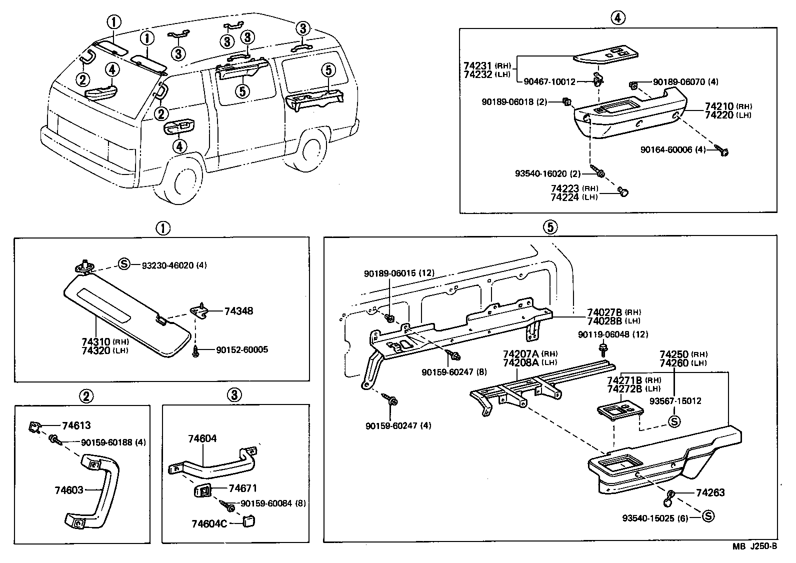  HIACE VAN WAGON |  ARMREST VISOR