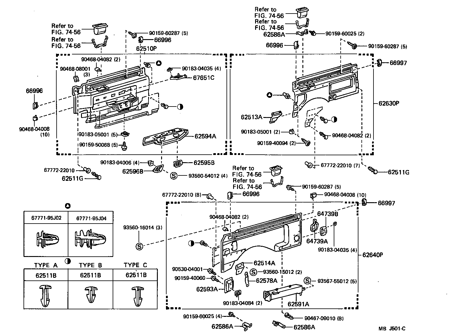  HIACE VAN WAGON |  INSIDE TRIM BOARD