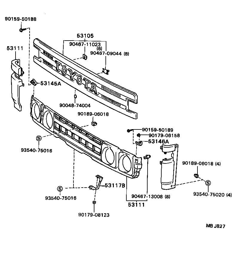  DYNA TOYOACE |  RADIATOR GRILLE