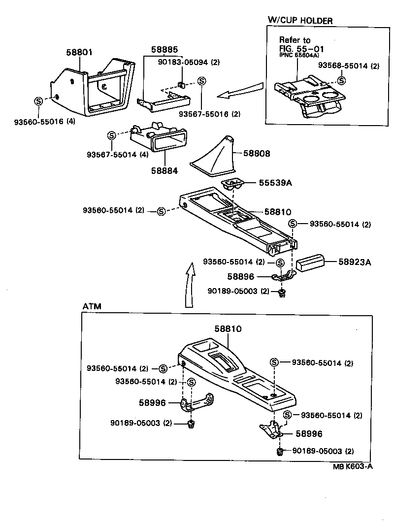  SPRINTER CARIB |  CONSOLE BOX BRACKET