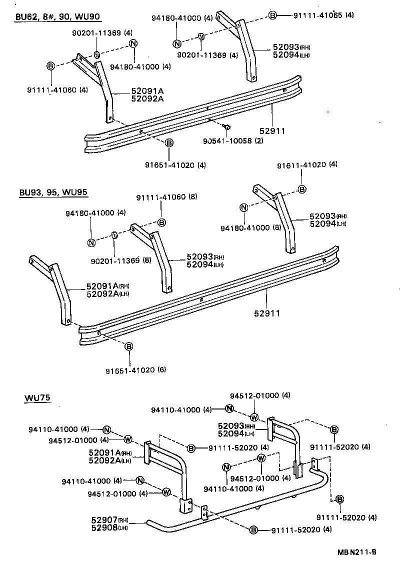  DYNA TOYOACE |  SIDE BUMPER BUMPER STAY