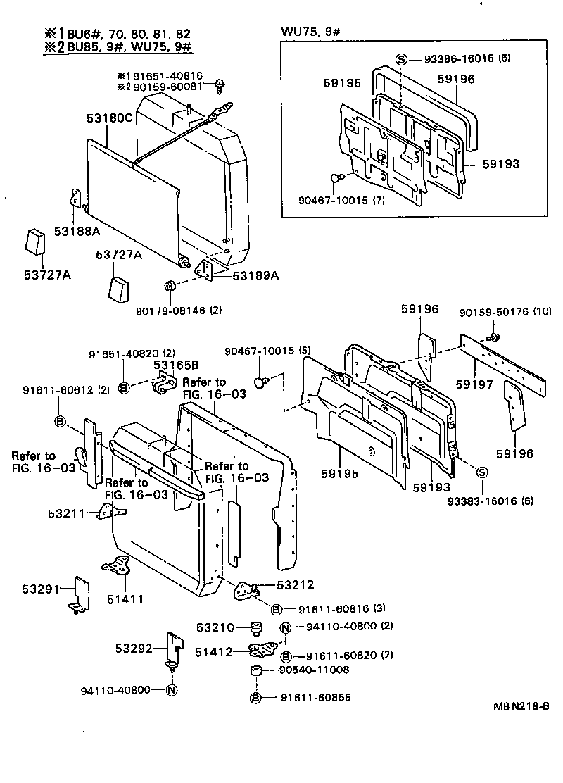  DYNA TOYOACE |  RADIATOR SUPPORT WIND GUIDE
