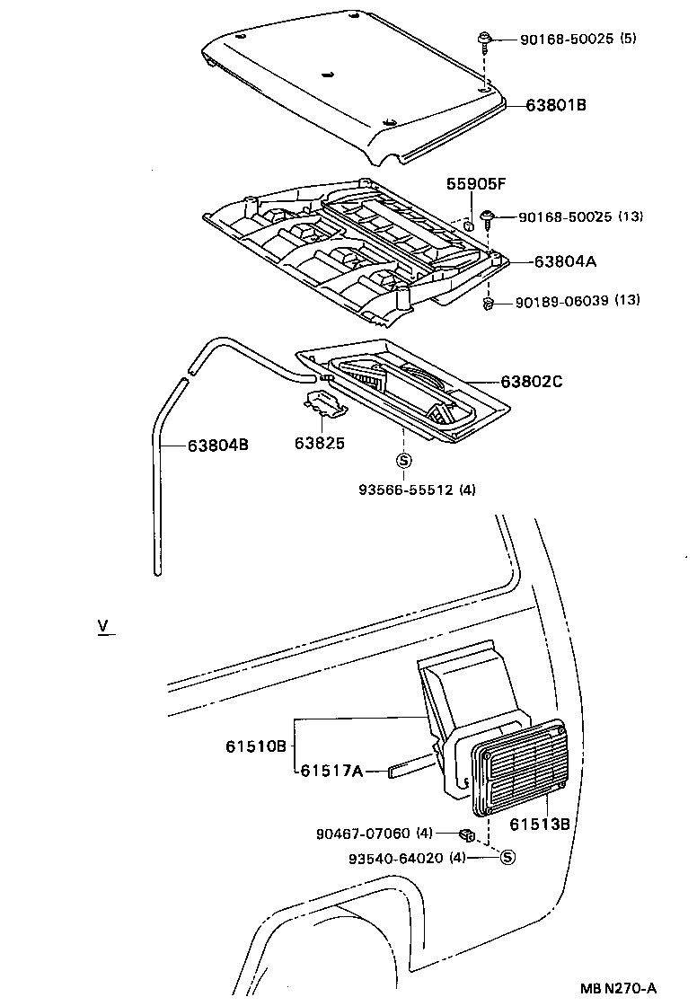  DYNA TOYOACE |  REAR VENTILATOR ROOF VENTILATOR