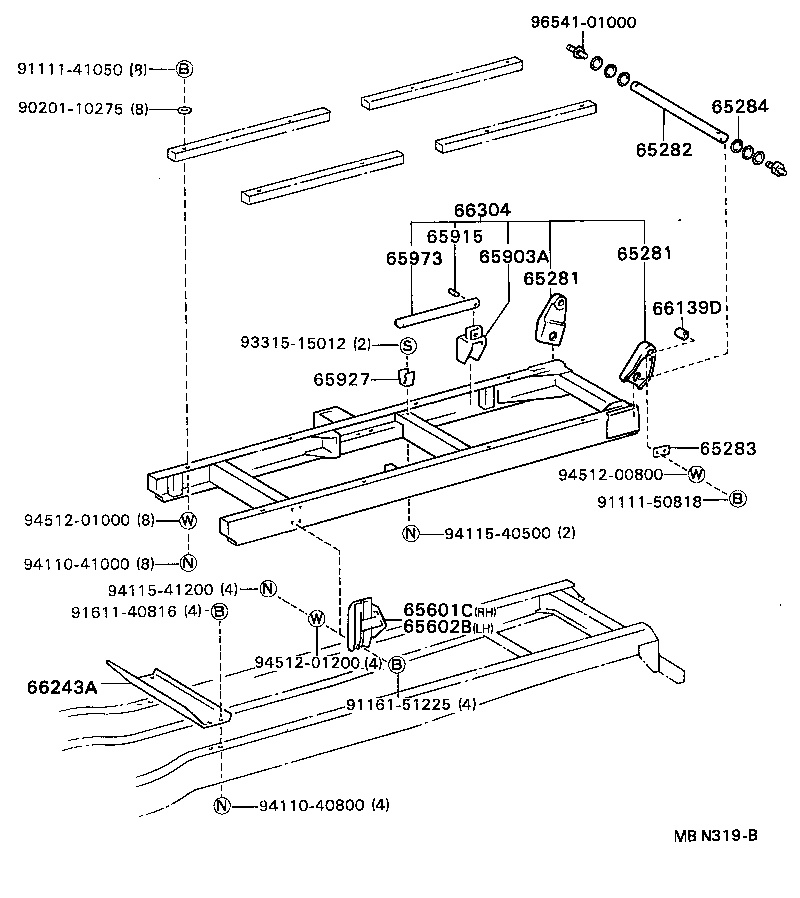  DYNA TOYOACE |  REAR BODY SUB FRAME