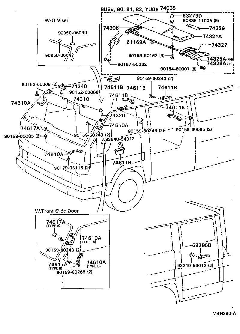  DYNA TOYOACE |  ARMREST VISOR