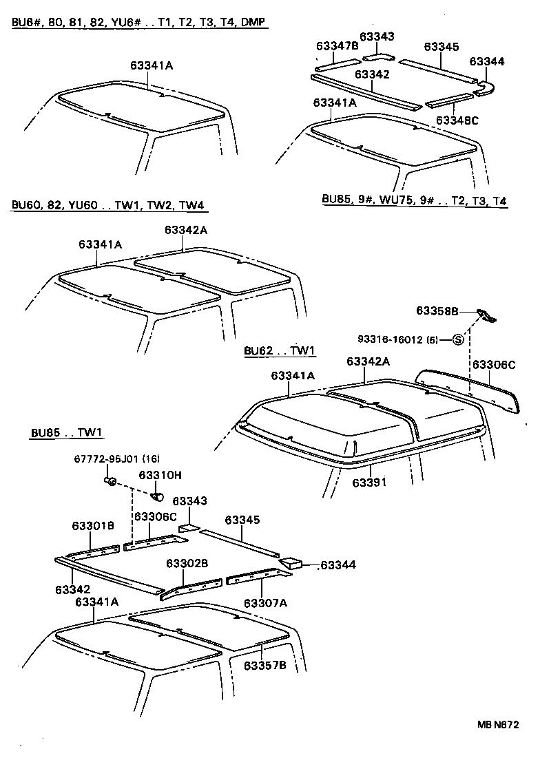  DYNA TOYOACE |  ROOF HEADLINING SILENCER PAD