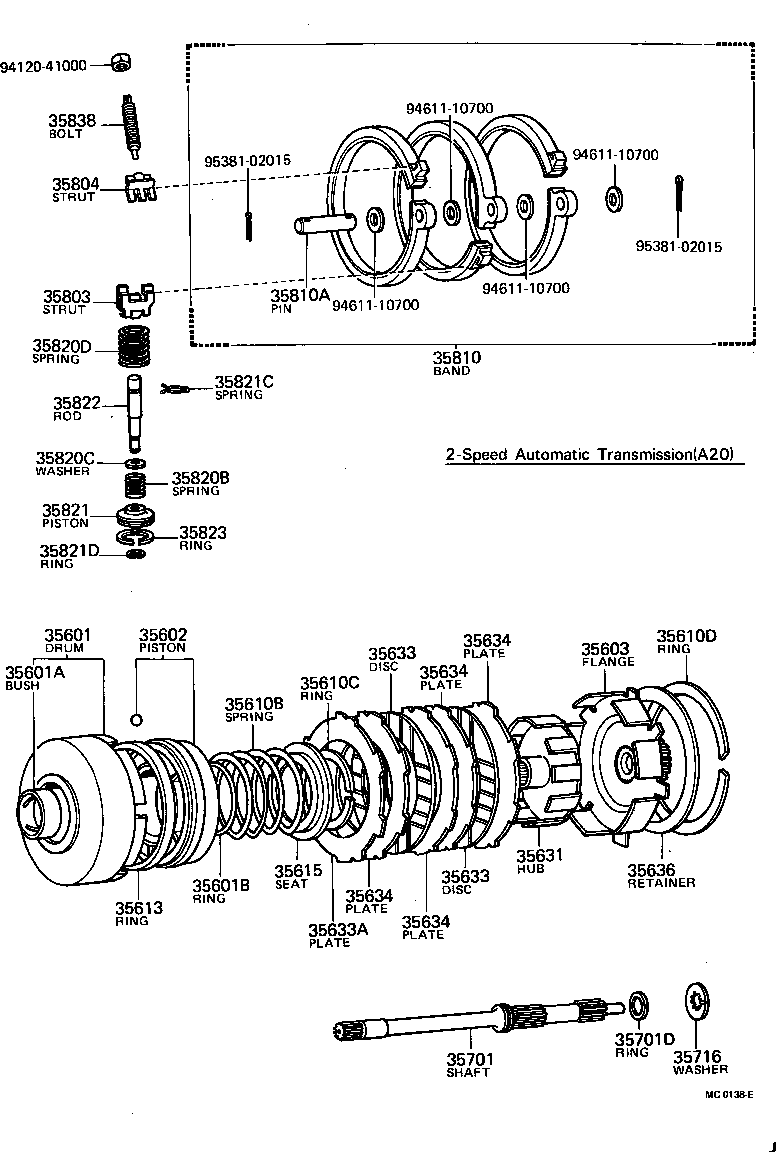  STARLET |  BRAKE BAND MULTIPLE DISC CLUTCH ATM