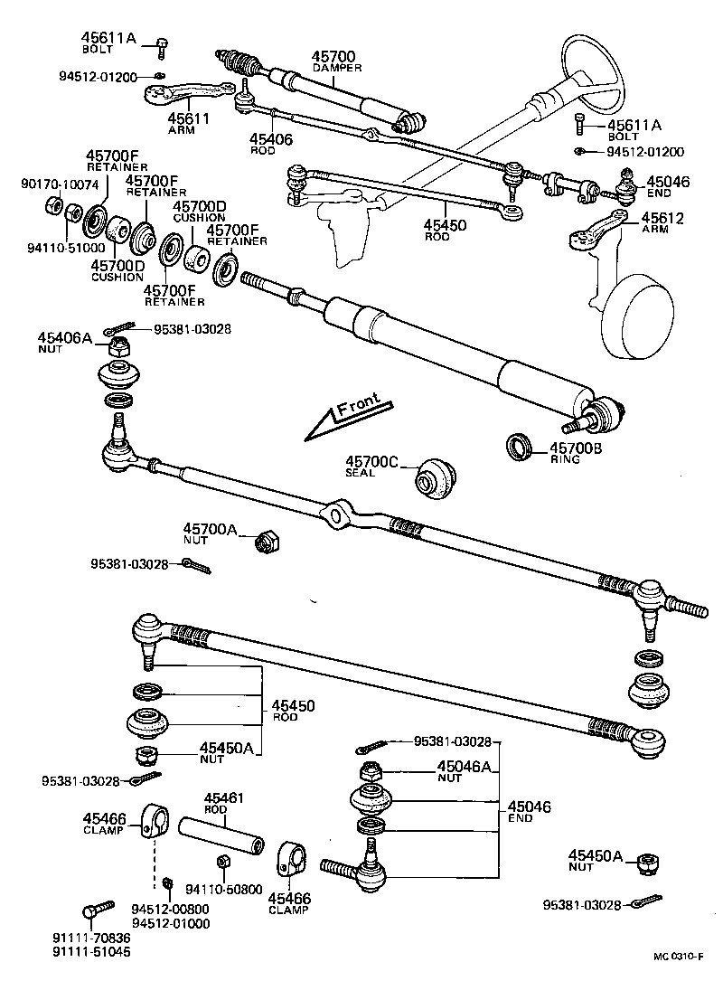  CENTURY |  FRONT STEERING GEAR LINK