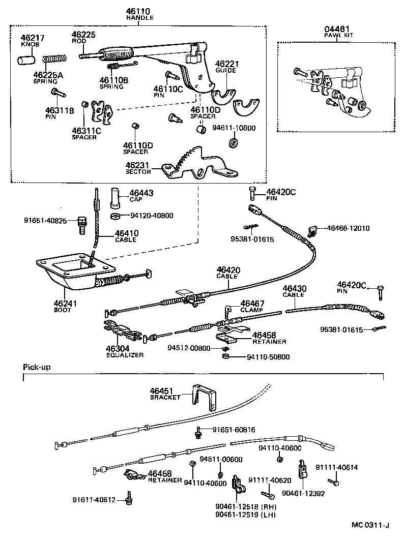  PUBLICA |  PARKING BRAKE CABLE