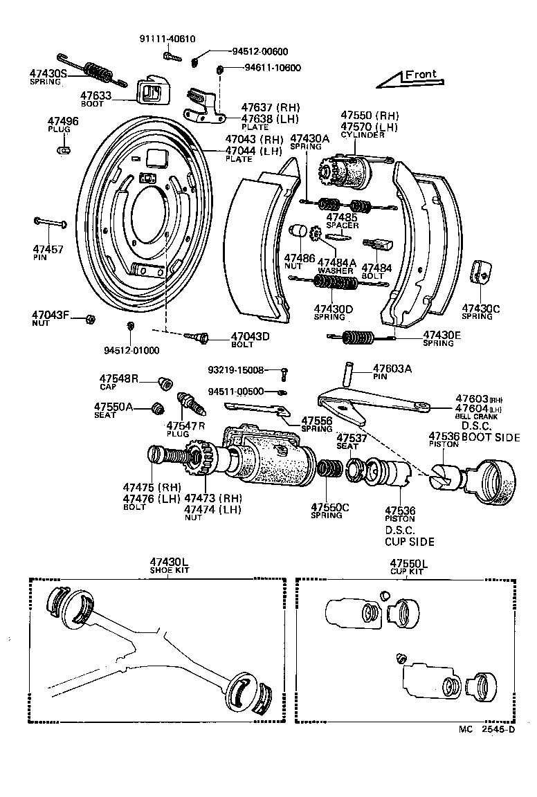  CENTURY |  REAR DRUM BRAKE WHEEL CYLINDER BACKING PLATE