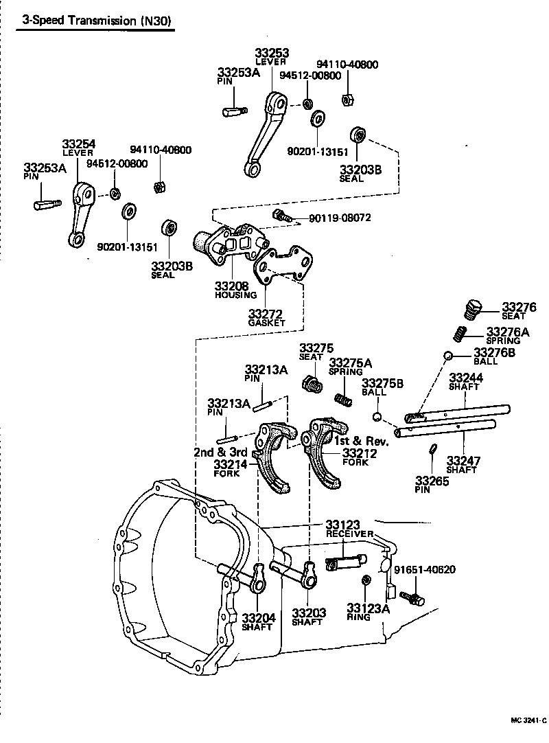 CROWN |  GEAR SHIFT FORK LEVER SHAFT MTM