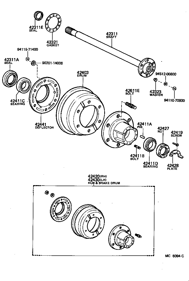  TOYOACE |  REAR AXLE SHAFT HUB