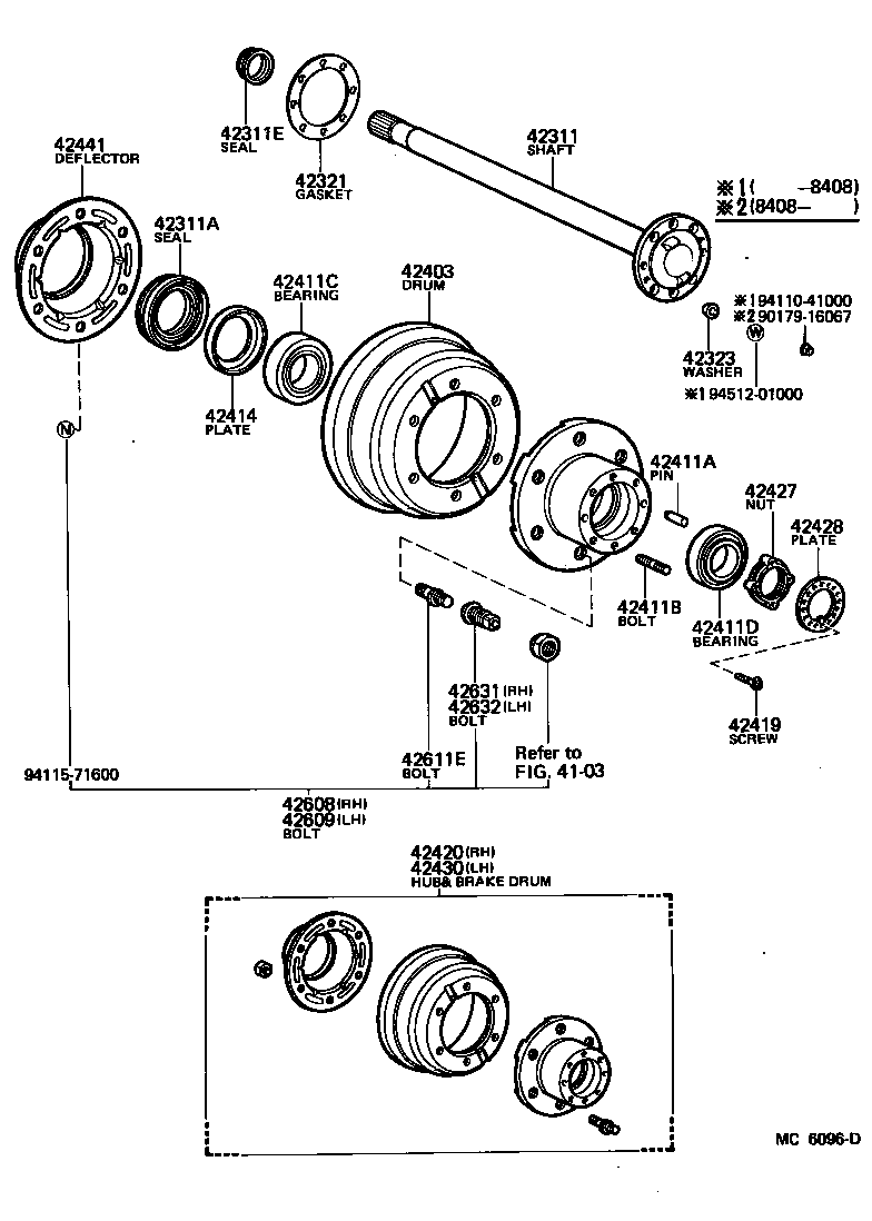  TOYOACE |  REAR AXLE SHAFT HUB