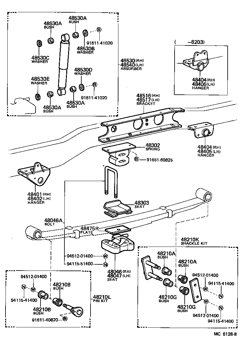  TOYOACE |  REAR SPRING SHOCK ABSORBER