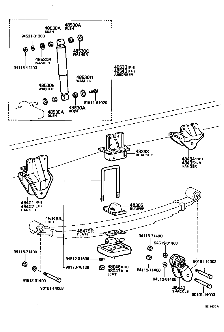  TOYOACE |  REAR SPRING SHOCK ABSORBER