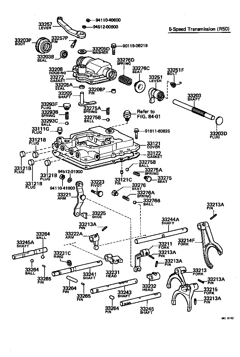  TOYOACE |  GEAR SHIFT FORK LEVER SHAFT MTM