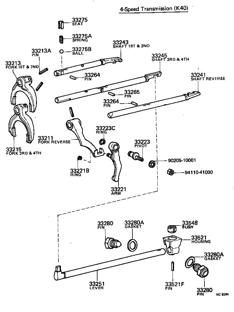  SPRINTER |  GEAR SHIFT FORK LEVER SHAFT MTM