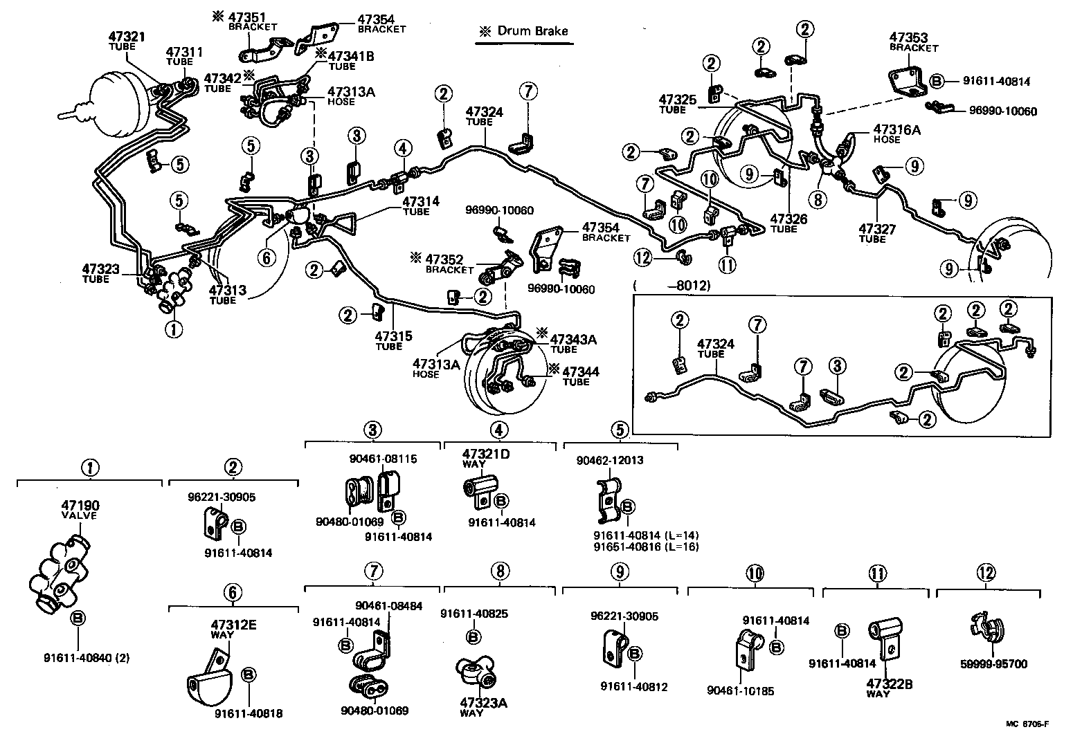  LITE TOWNACE TRUCK |  BRAKE TUBE CLAMP