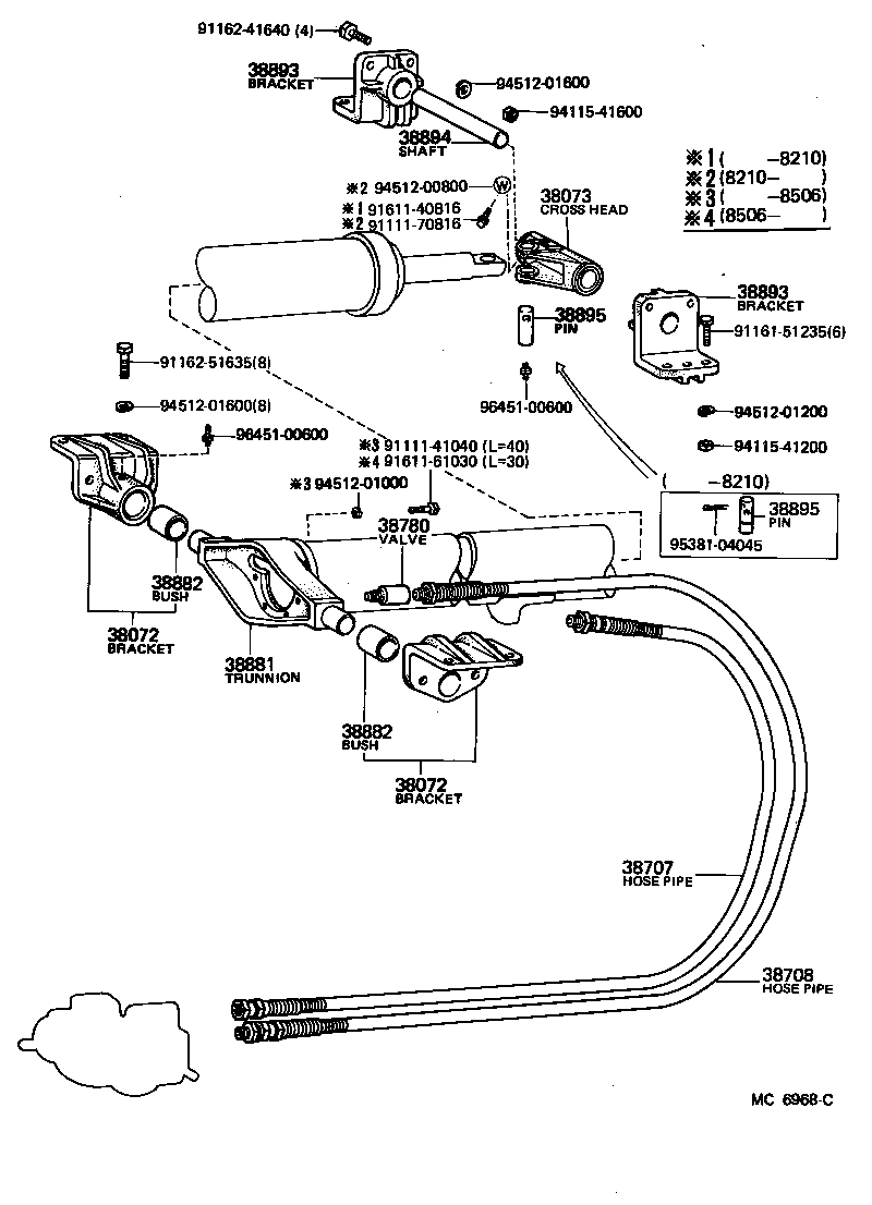  TOYOACE |  HOIST CYLINDER TRUNNION LIFT ARM