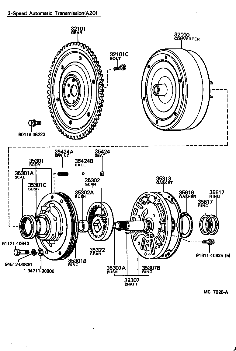  STARLET |  TORQUE CONVERTER FRONT OIL PUMP CHAIN ATM