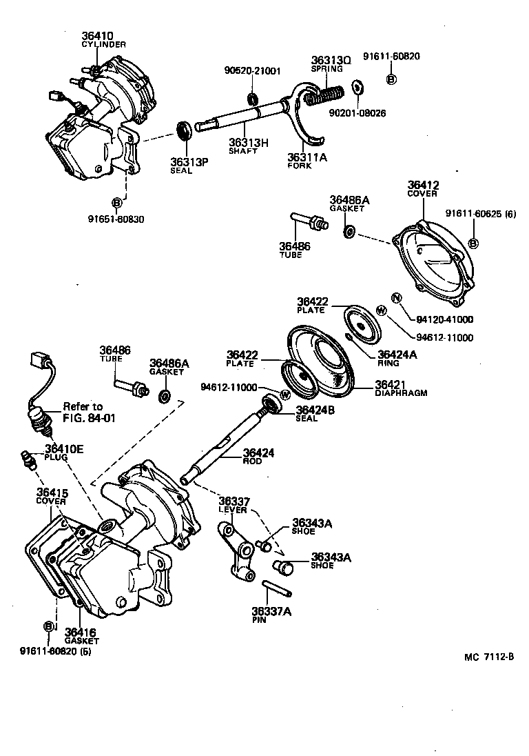  LAND CRUISER S T H T |  DIAPHRAGM CYLINDER TRANSFER VACUUM ACTUATOR