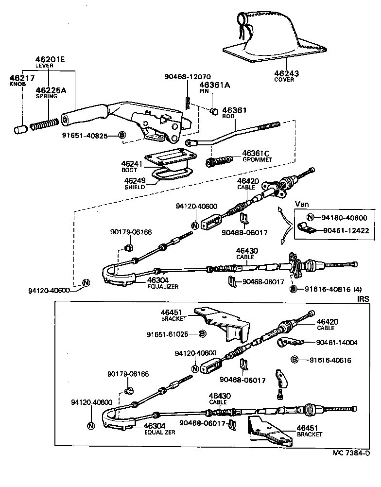  MARK 2 |  PARKING BRAKE CABLE