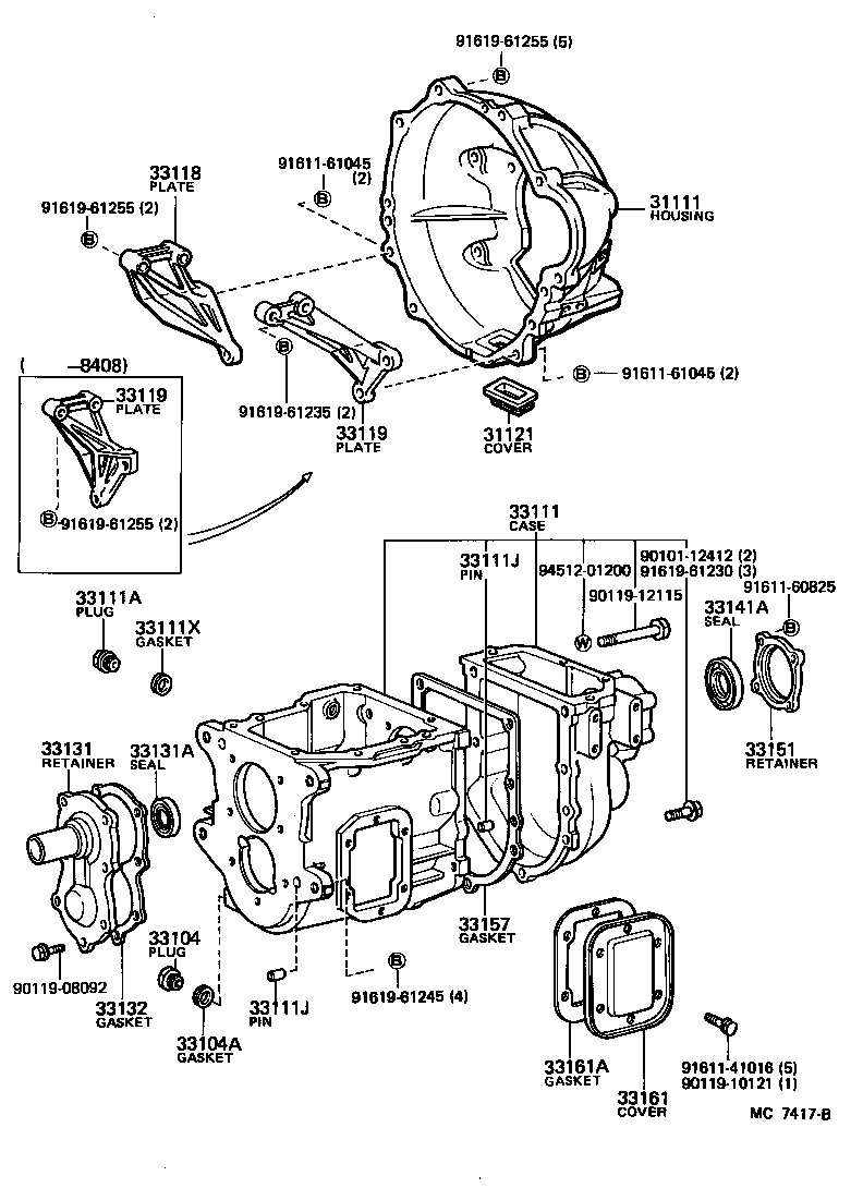  TOYOACE |  CLUTCH HOUSING TRANSMISSION CASE MTM