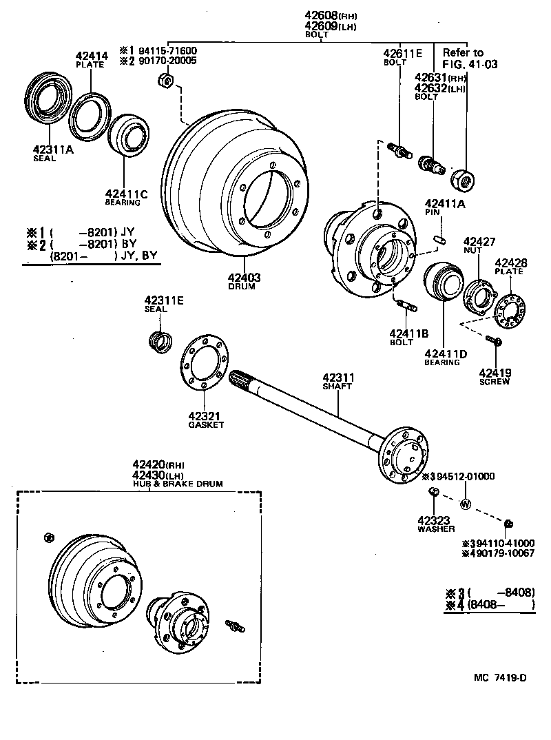  TOYOACE |  REAR AXLE SHAFT HUB