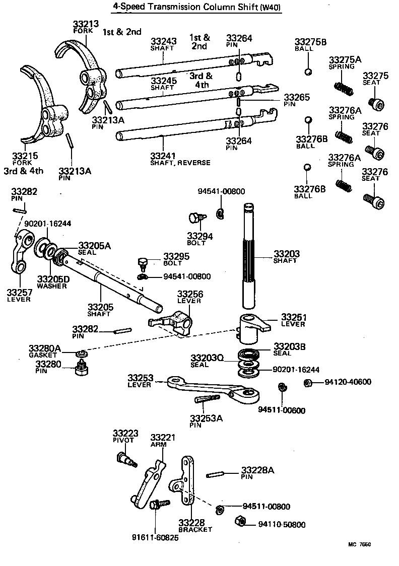  CROWN |  GEAR SHIFT FORK LEVER SHAFT MTM
