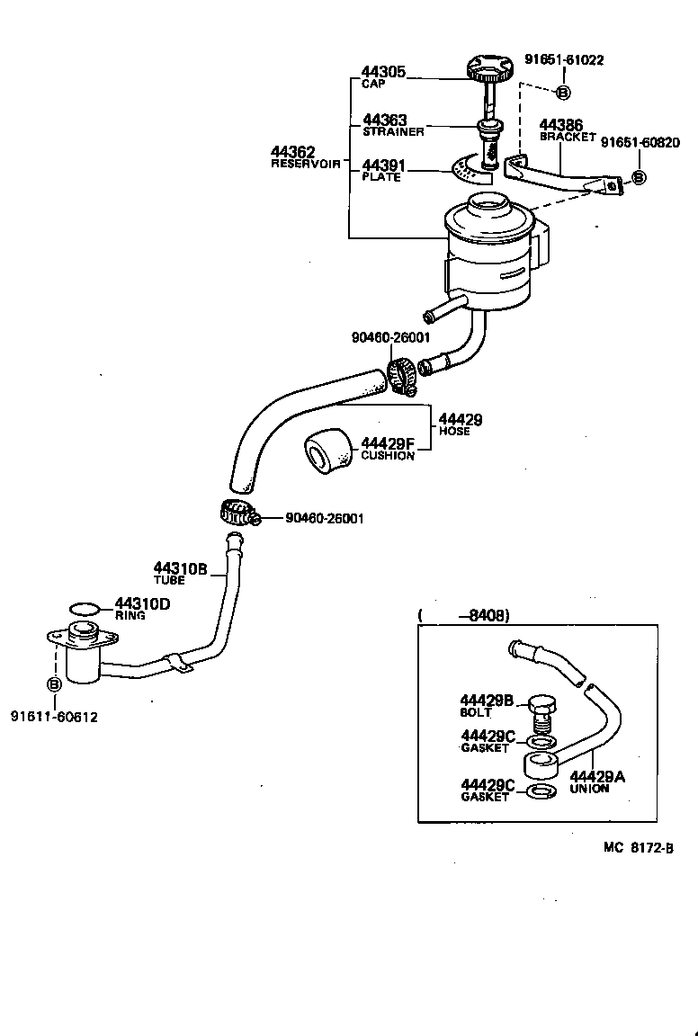  TOYOACE |  VANE PUMP RESERVOIR POWER STEERING