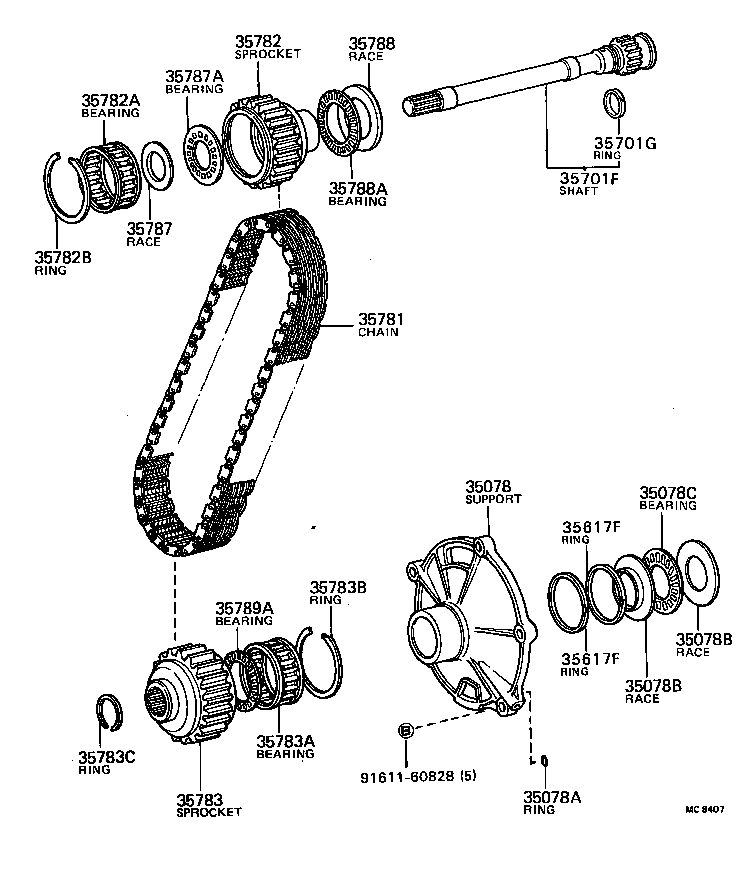  SPRINTER CARIB |  TORQUE CONVERTER FRONT OIL PUMP CHAIN ATM