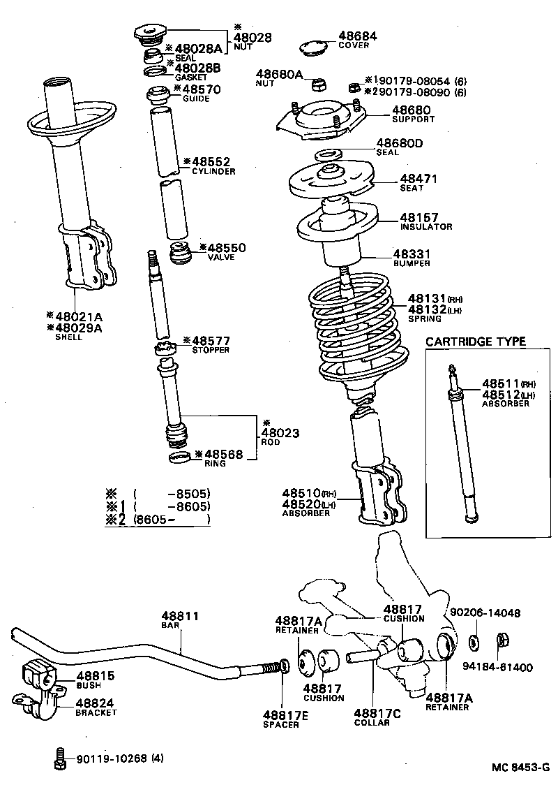  SPRINTER CARIB |  FRONT SPRING SHOCK ABSORBER