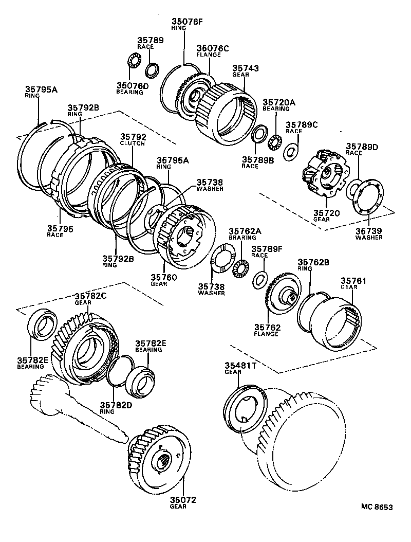  CAMRY VISTA |  PLANETARY GEAR REVERSE PISTON COUNTER GEAR ATM