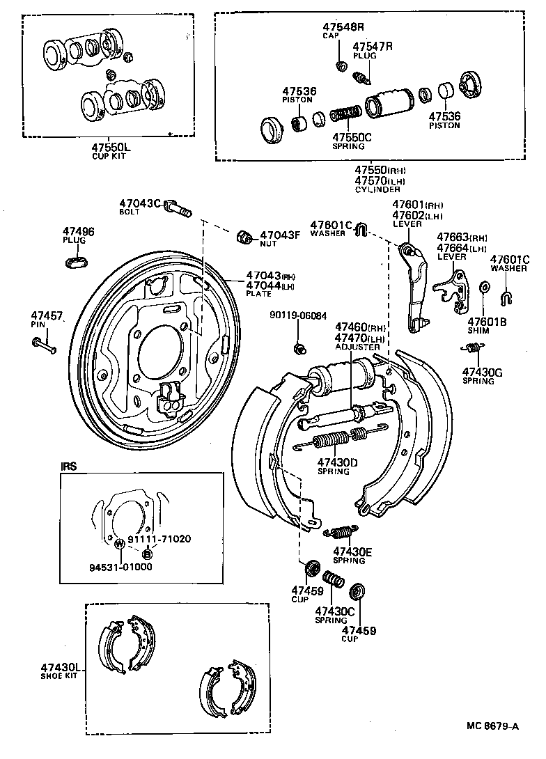  MARK 2 |  REAR DRUM BRAKE WHEEL CYLINDER BACKING PLATE