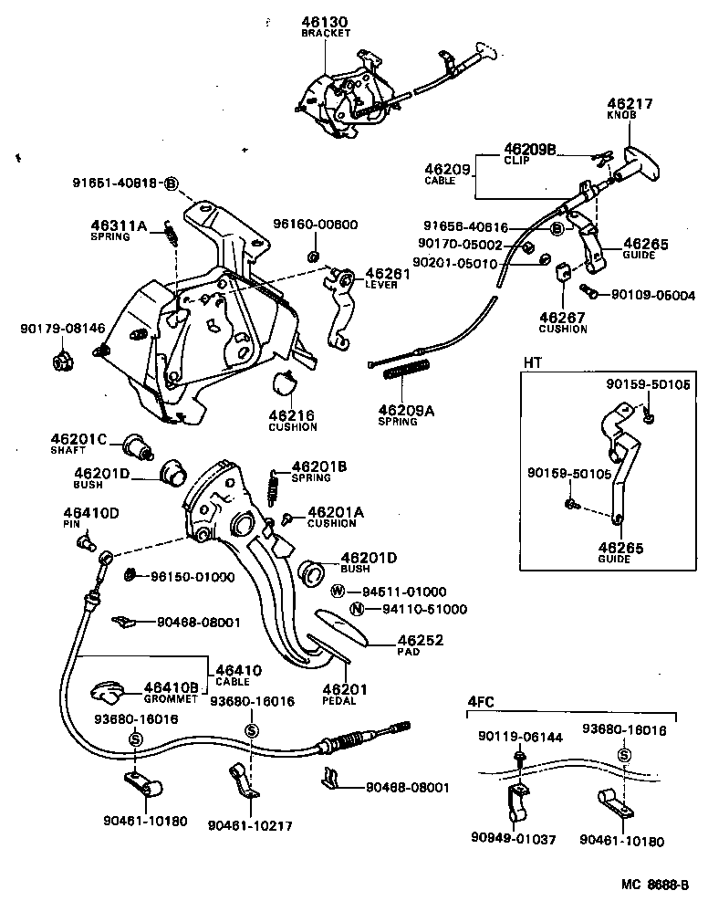  MARK 2 |  PARKING BRAKE CABLE