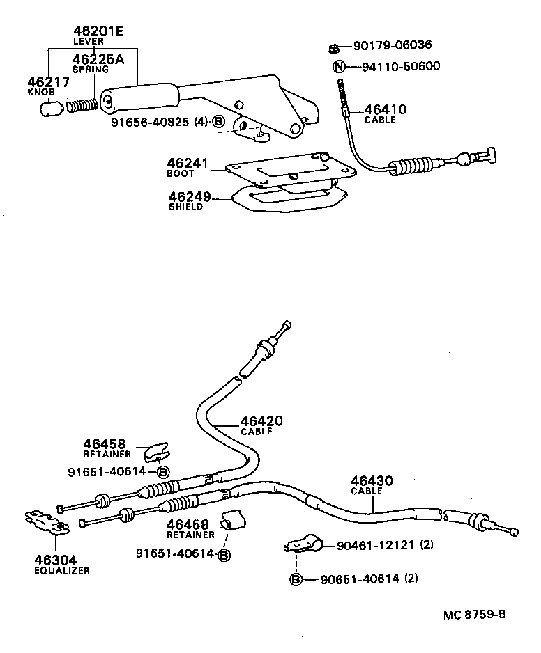  SPRINTER CARIB |  PARKING BRAKE CABLE