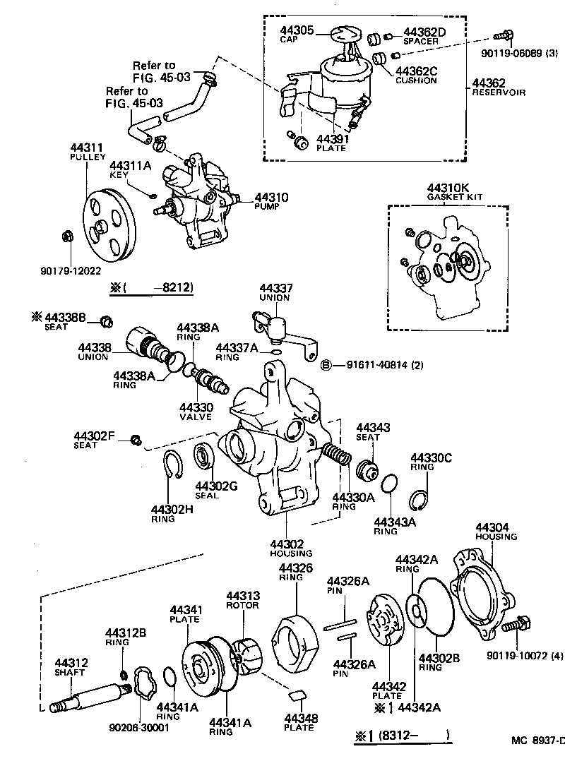  CELICA |  VANE PUMP RESERVOIR POWER STEERING