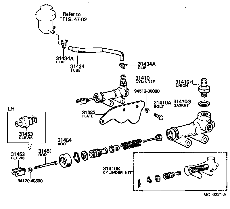  HIACE TRUCK |  CLUTCH MASTER CYLINDER