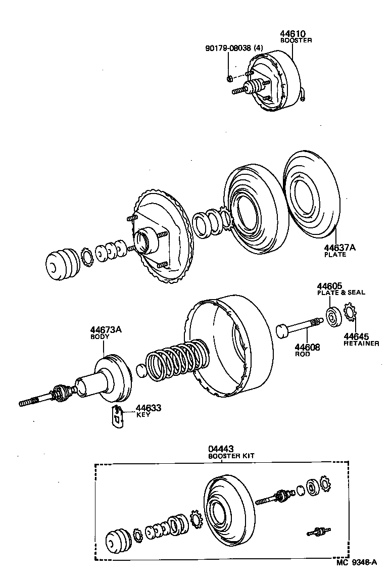  HIACE VAN WAGON |  BRAKE BOOSTER VACUUM TUBE