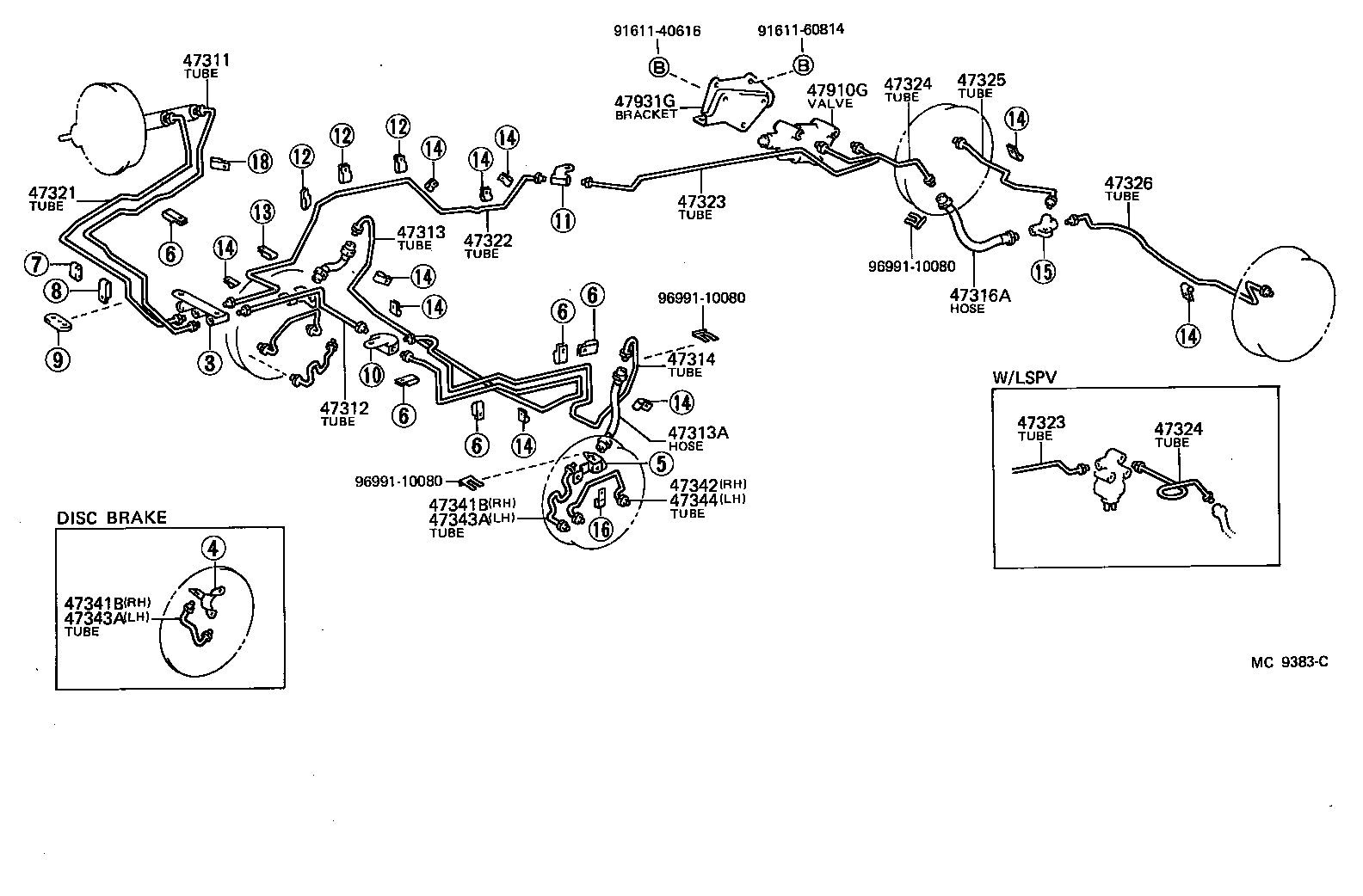  HIACE VAN WAGON |  BRAKE TUBE CLAMP
