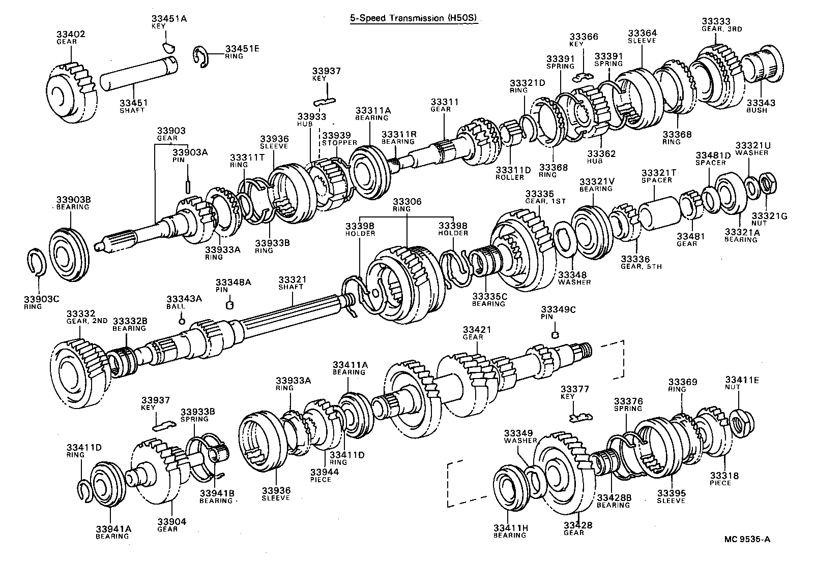  DYNA TOYOACE |  TRANSMISSION GEAR MTM
