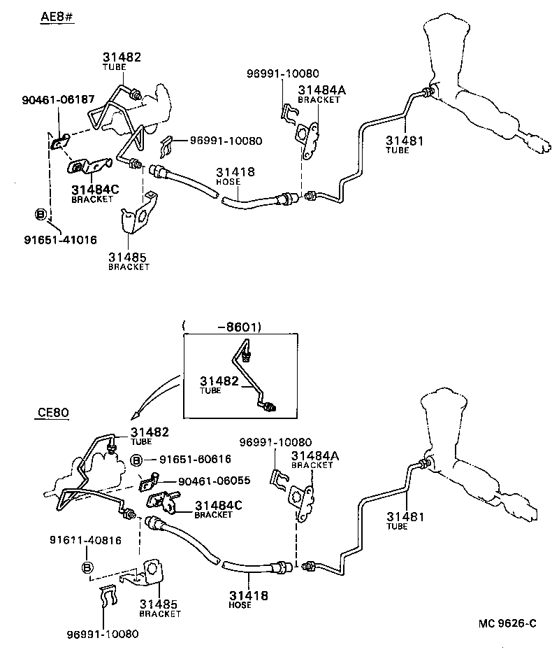  SPRINTER |  CLUTCH PEDAL FLEXIBLE HOSE