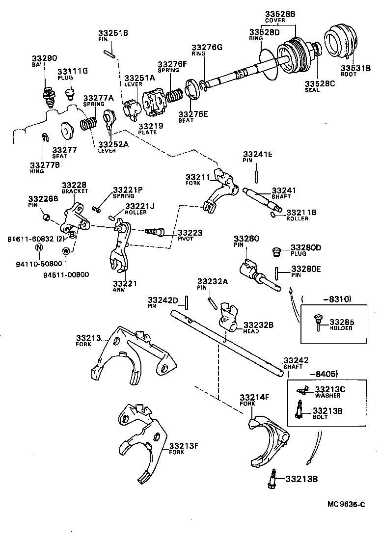  SPRINTER |  GEAR SHIFT FORK LEVER SHAFT MTM