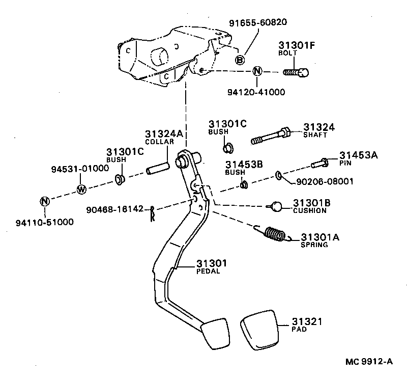  SPRINTER |  CLUTCH PEDAL FLEXIBLE HOSE