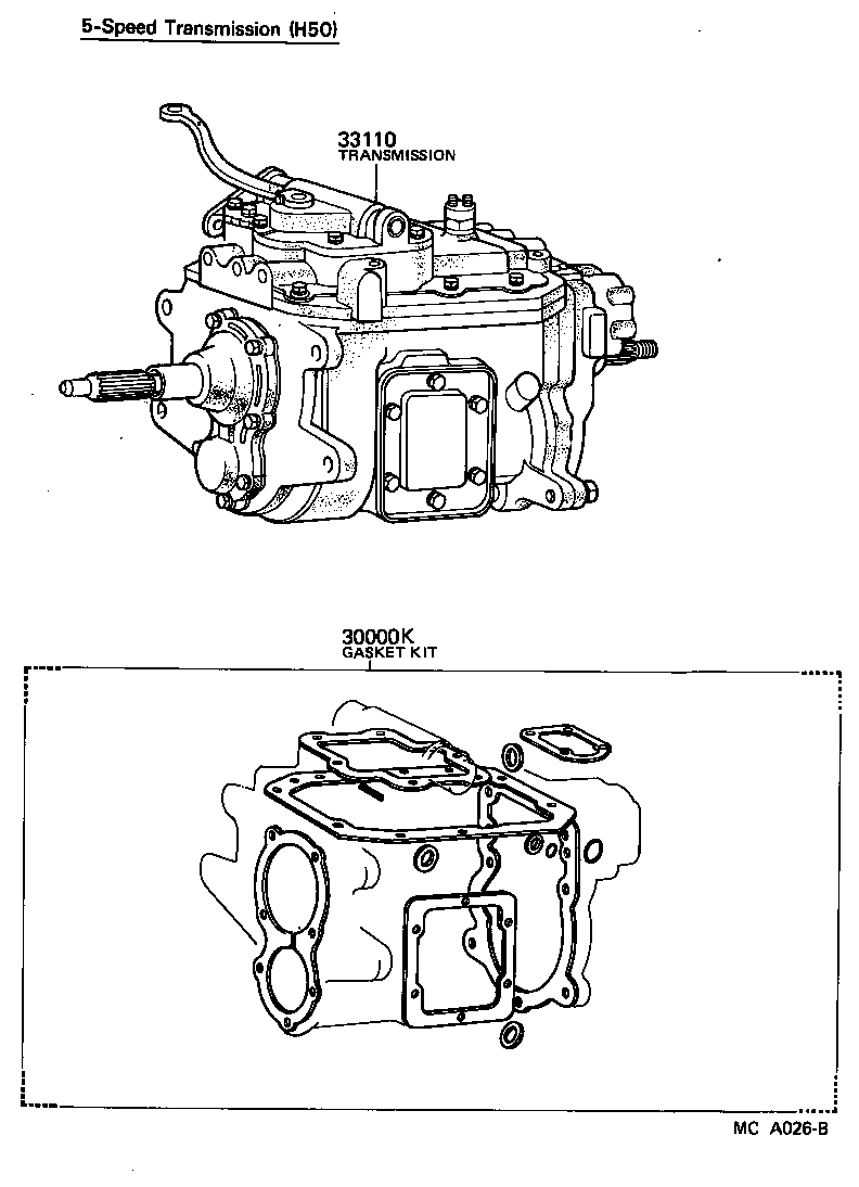  TOYOACE |  TRANSAXLE OR TRANSMISSION ASSY GASKET KIT MTM