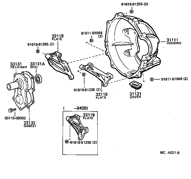  TOYOACE |  CLUTCH HOUSING TRANSMISSION CASE MTM